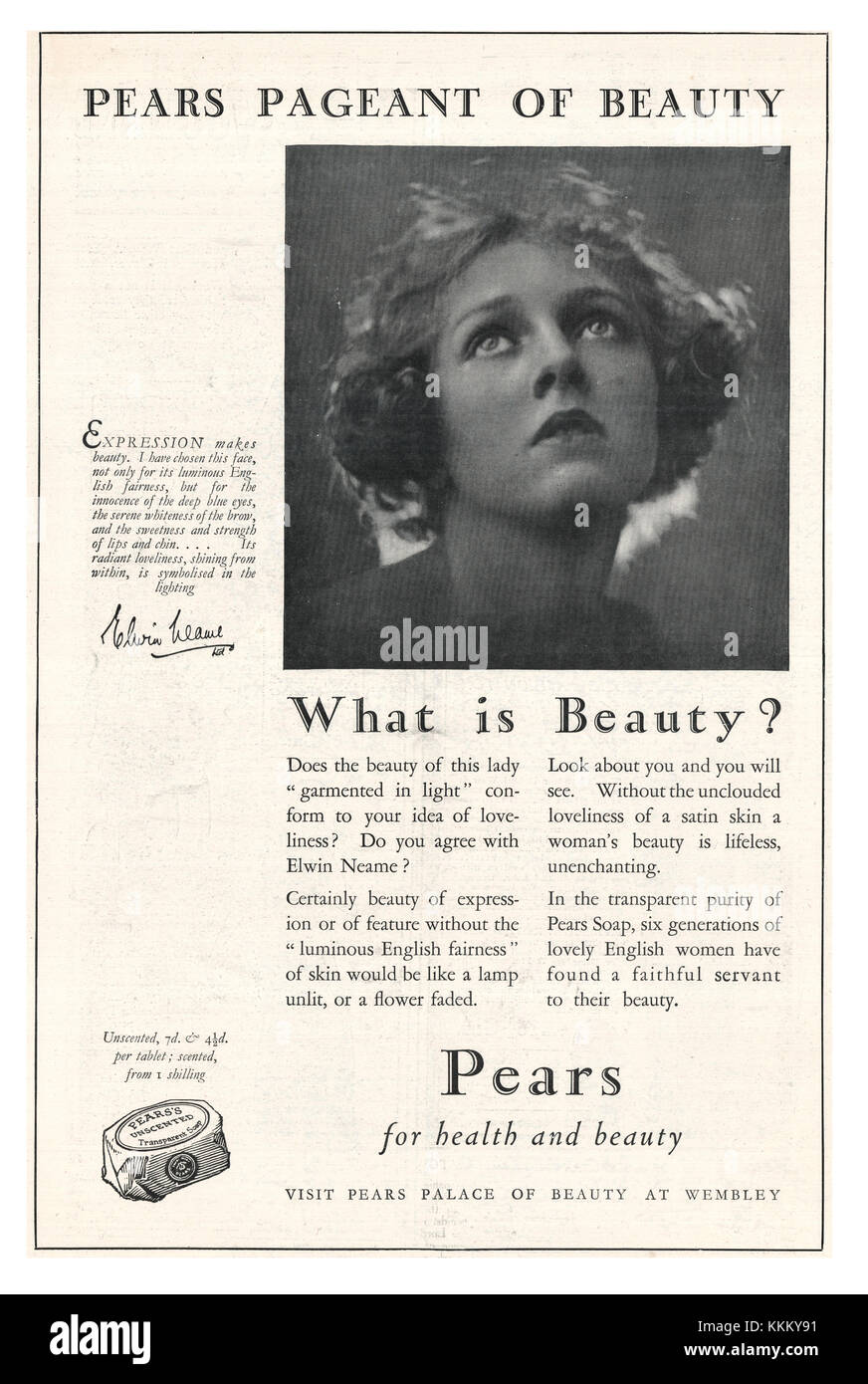 1921 La rivista britannica pere sapone trasparente annuncio Foto Stock