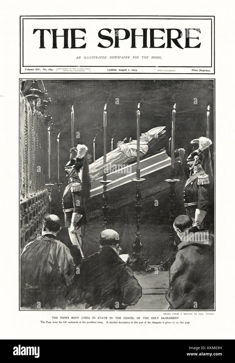 1903 La sfera Papa Leone XIII giacenti nello stato Foto Stock