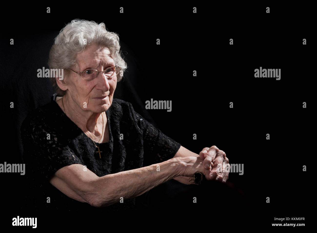 Signora anziana - 93 anni Foto Stock