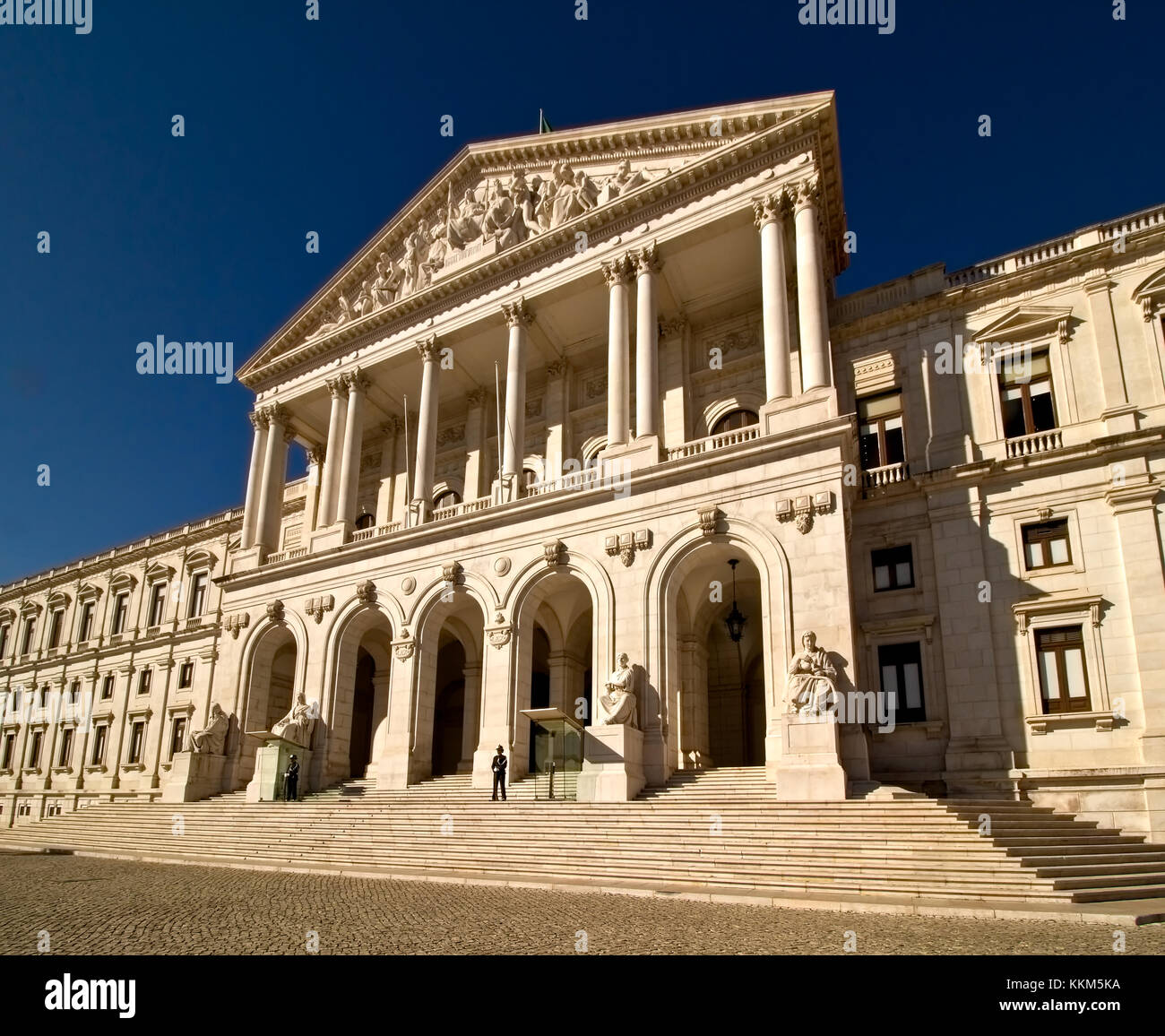 Il Palacio de Sao Bento,noto anche come Assemblaia da Repubblica, è la sede del governo portoghese. Foto Stock