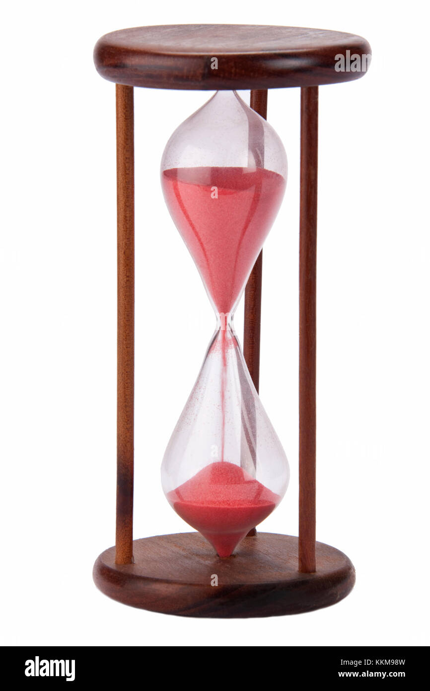 Un uovo timer è una versione ridotta di una clessidra che viene utilizzato per il tempo di tre minuti quando la cottura delle uova Foto Stock