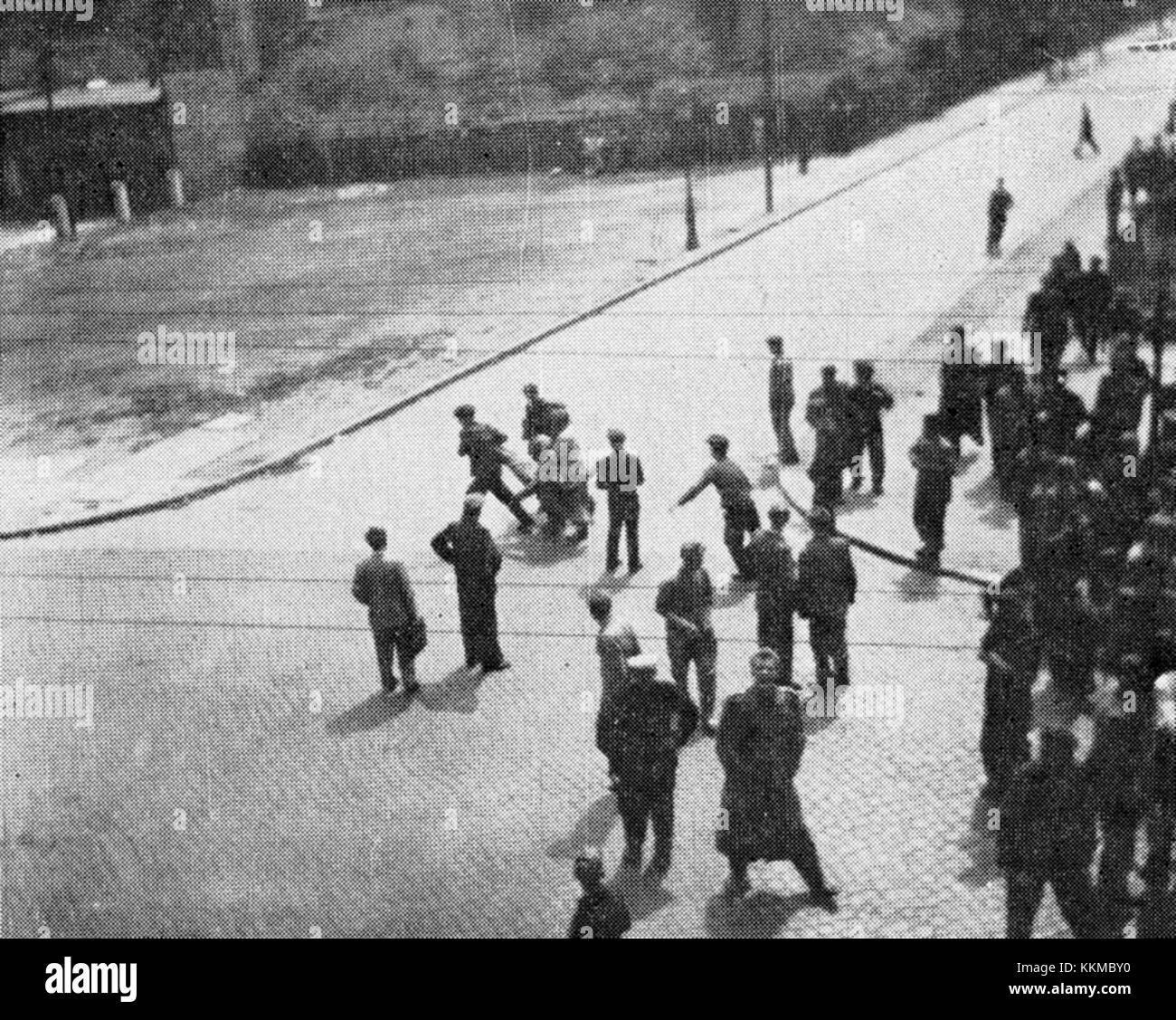 Immagine che cattura una scena delle proteste di Poznań del 1956 in Polonia, evidenziando il significato storico dell'evento. Foto Stock