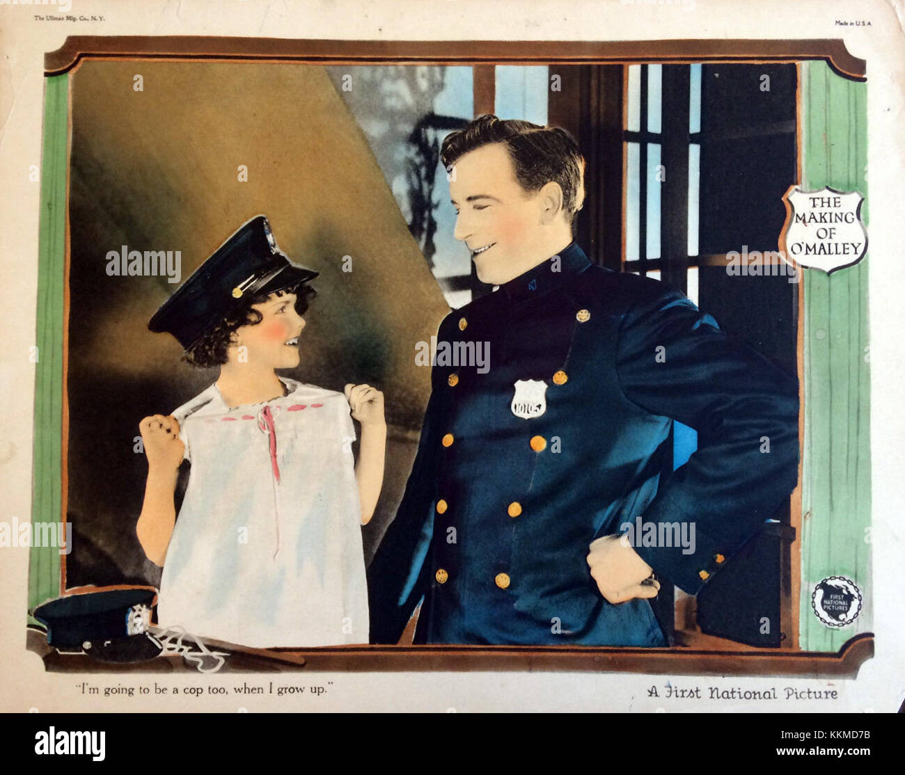 Uno sguardo dietro le quinte sulla realizzazione di una lobby card per il film "o'Malley", che mostra la produzione e le opere d'arte promozionali utilizzate per pubblicizzare il film. Foto Stock