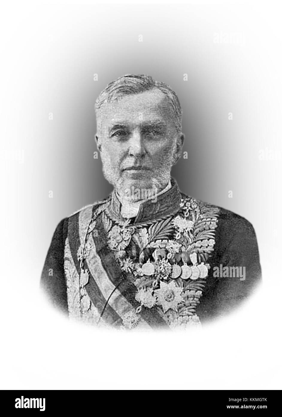 Il conte Konstantin Ivanovich Pahlen era un nobile russo e figura militare noto per il suo servizio durante l'era imperiale. Questo ritratto riflette il suo status e il suo ruolo storico. Foto Stock