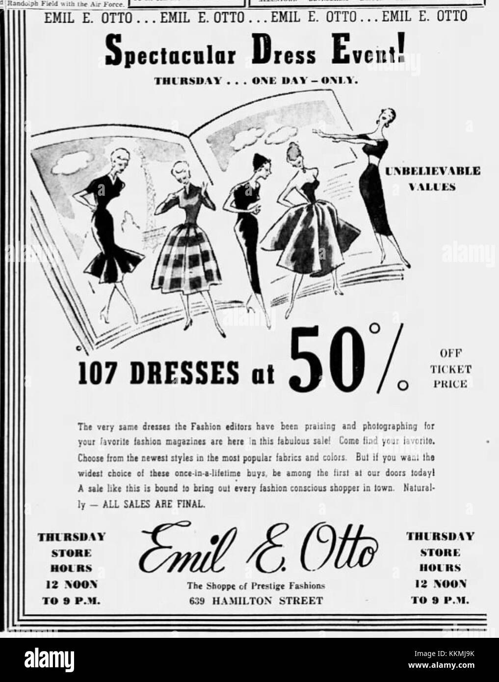 1954 - Emil e otto - 11 Nov MC - Allentown, PA Foto Stock