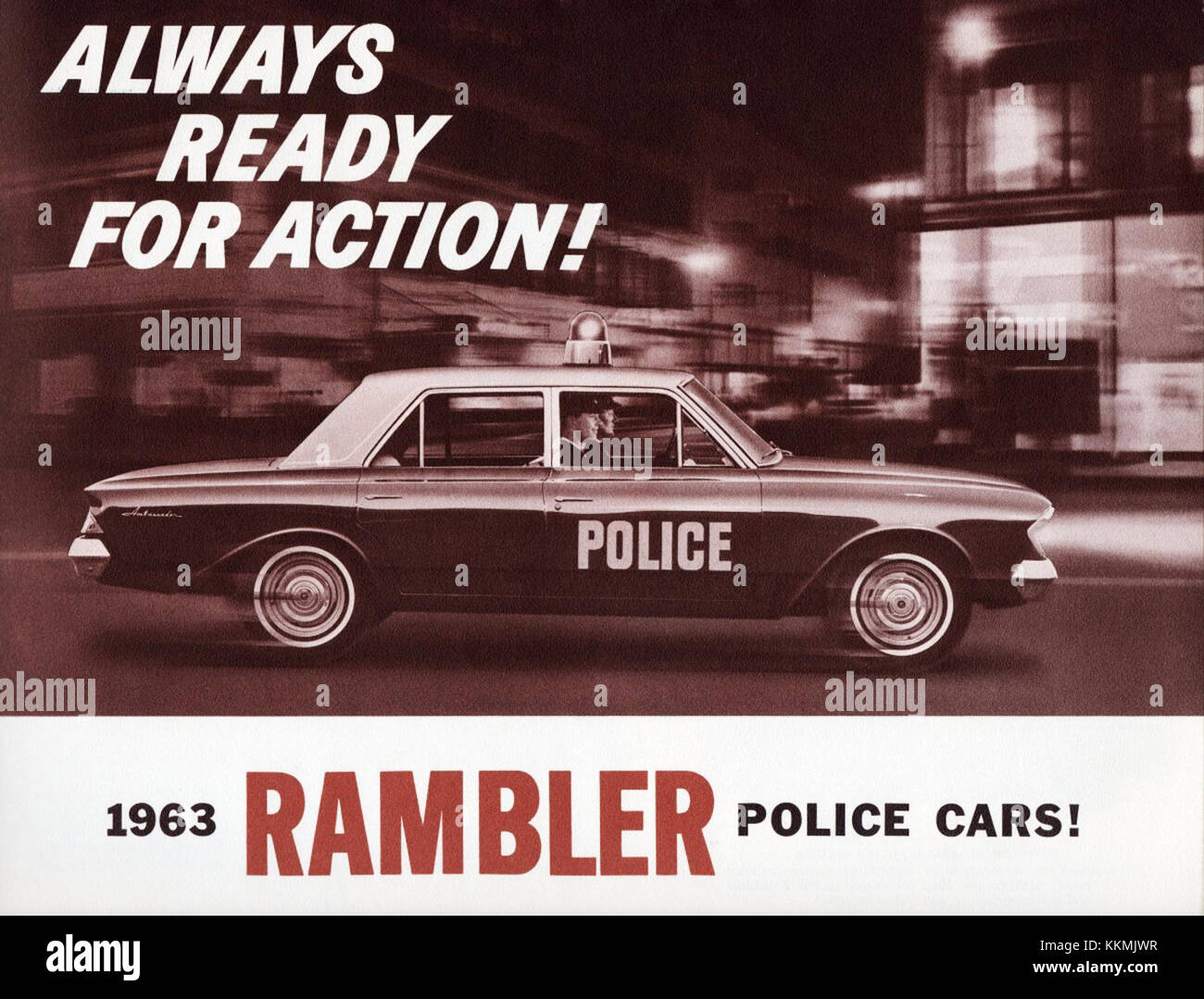 Le Rambler Police Cars del 1963 sono state un modello di veicoli usati nelle forze dell'ordine nei primi anni '1960 Noti per il loro design distintivo, sono stati utilizzati in vari dipartimenti di polizia negli Stati Uniti. Foto Stock