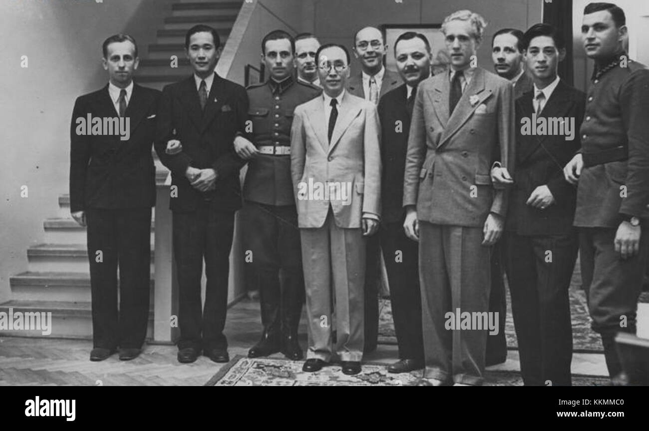 La partita di Coppa Davis 1939 tra Polonia e Cina è stata un evento significativo nel mondo del tennis, mostrando competizione internazionale. Questa partita riflette la storia sportiva dell'epoca. Foto Stock