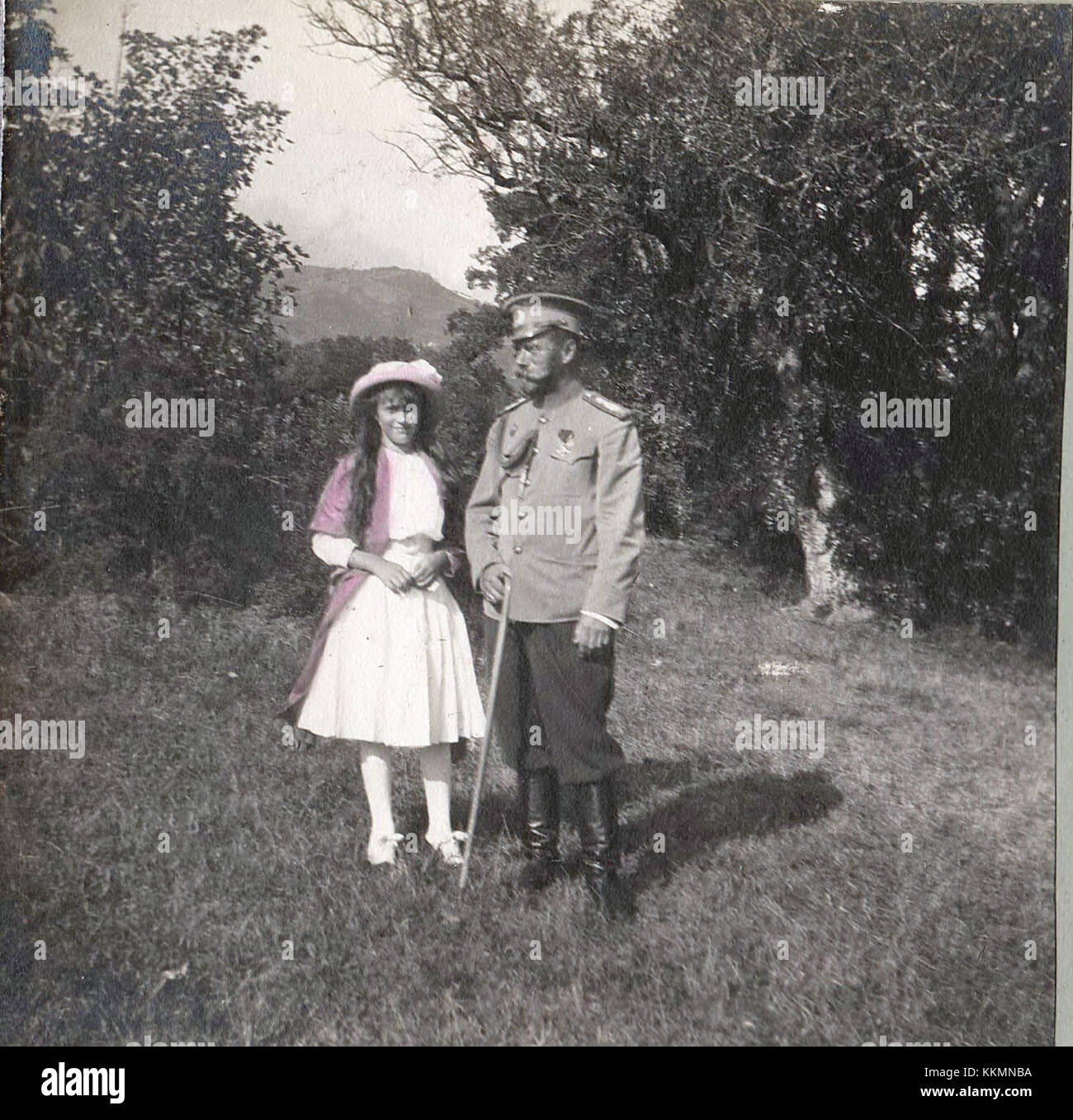 Nicola II e Anastasia Nikolaevna di Russia (2) Foto Stock