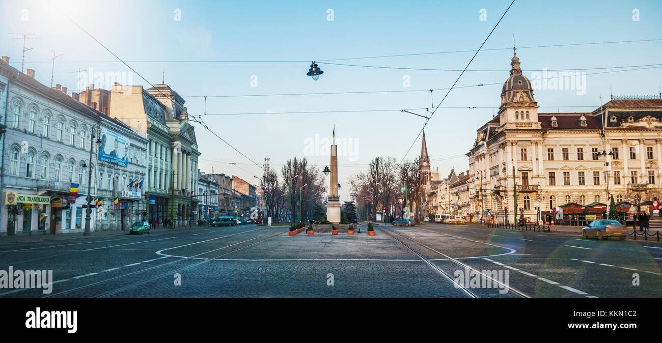 Arad, Romania - Januar 01, 2013: parti dell'edificio di architettura di Arad, Romania Foto Stock