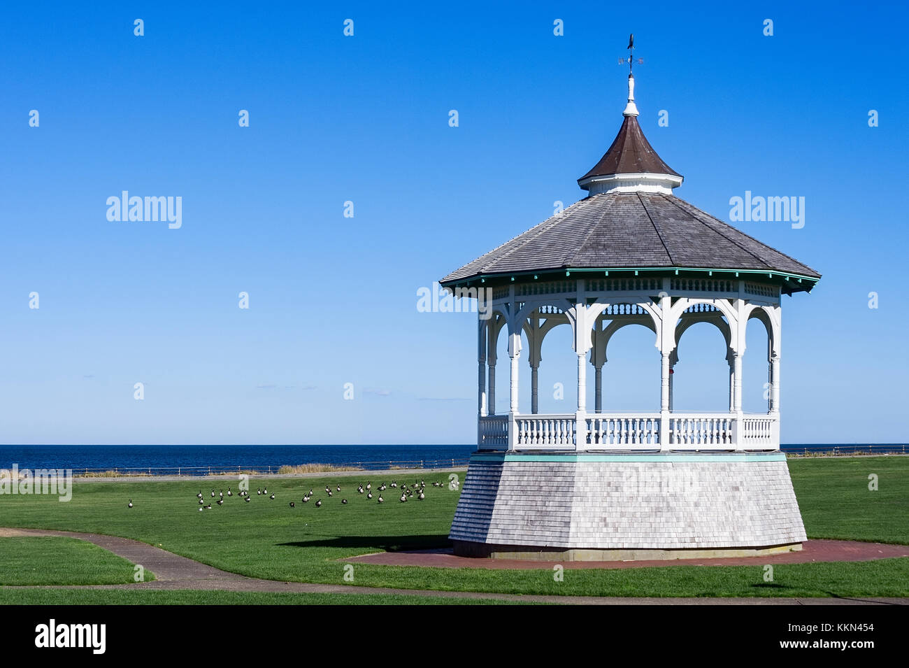 Gazebo, Ocean Park, Oak Bluffs, Martha's Vineyard, Massachusetts, STATI UNITI D'AMERICA. Foto Stock