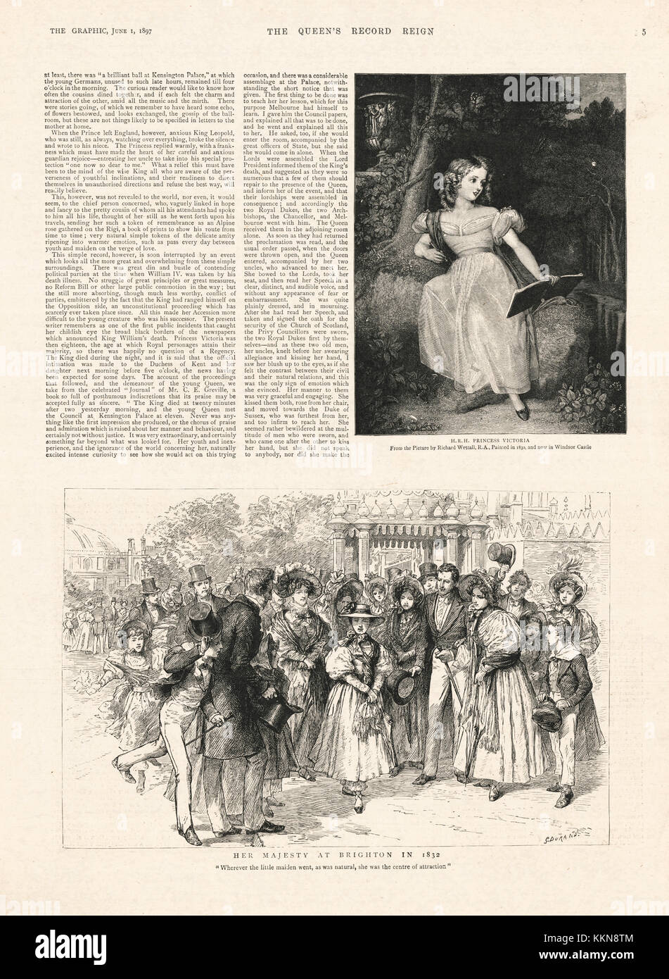 1897 Il grafico Principessa Victoria visite Brighton, 1832 Foto Stock