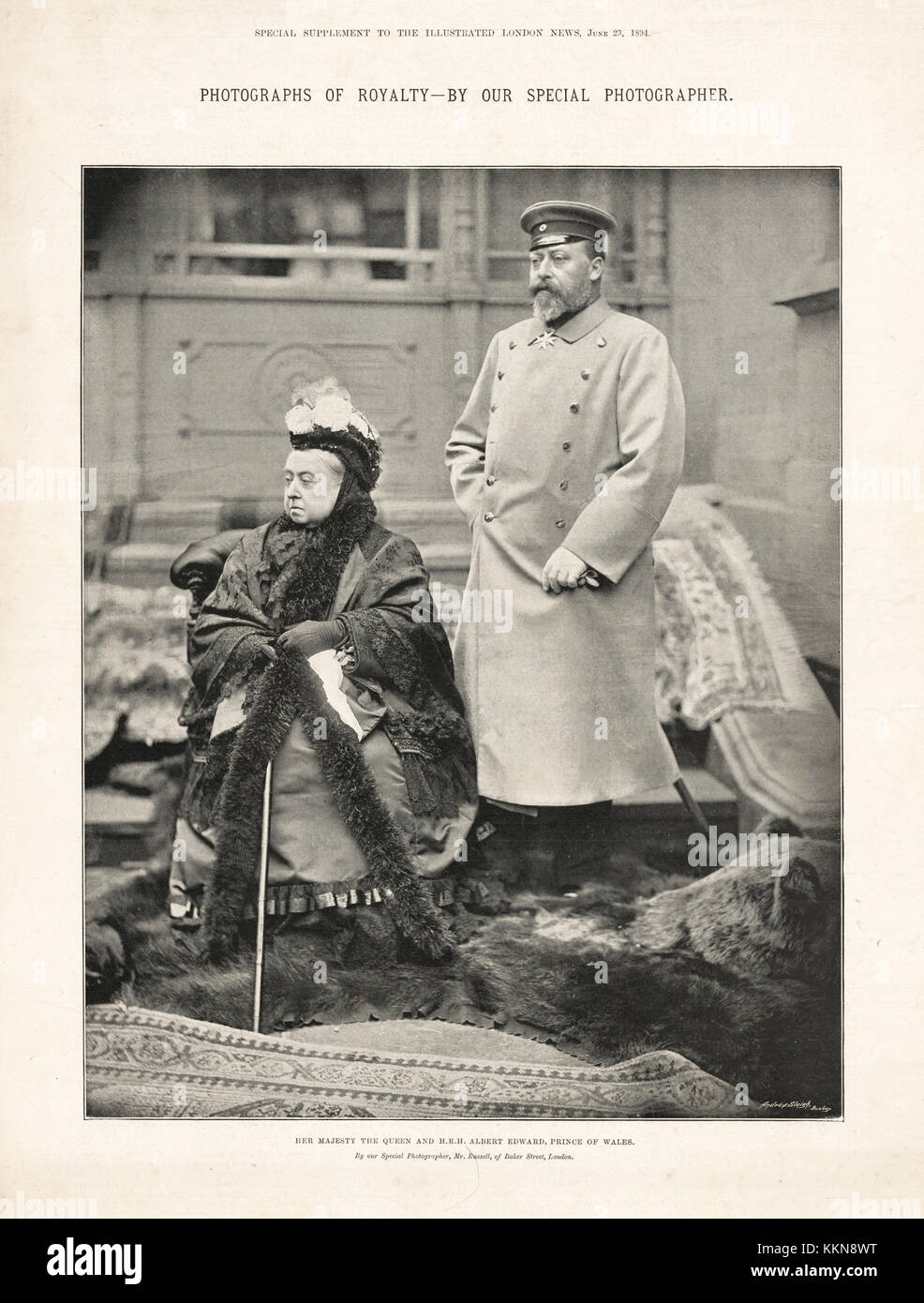 1894 Illustrated London News Queen Victoria & HRH Edward Principe di Galles Foto Stock