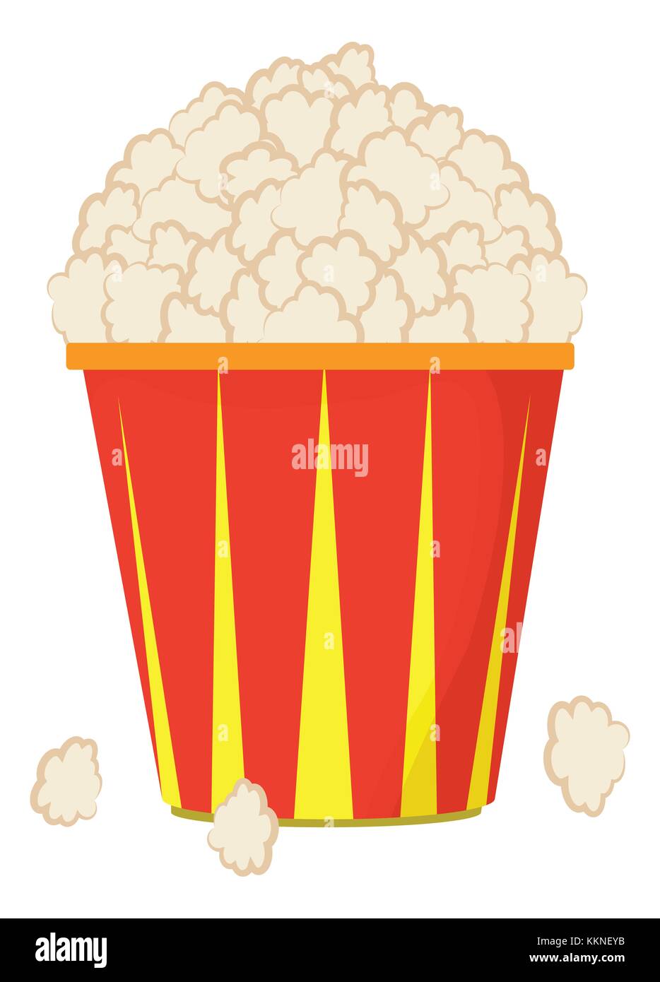 Cartoon coppa in plastica con popcorn Foto Stock