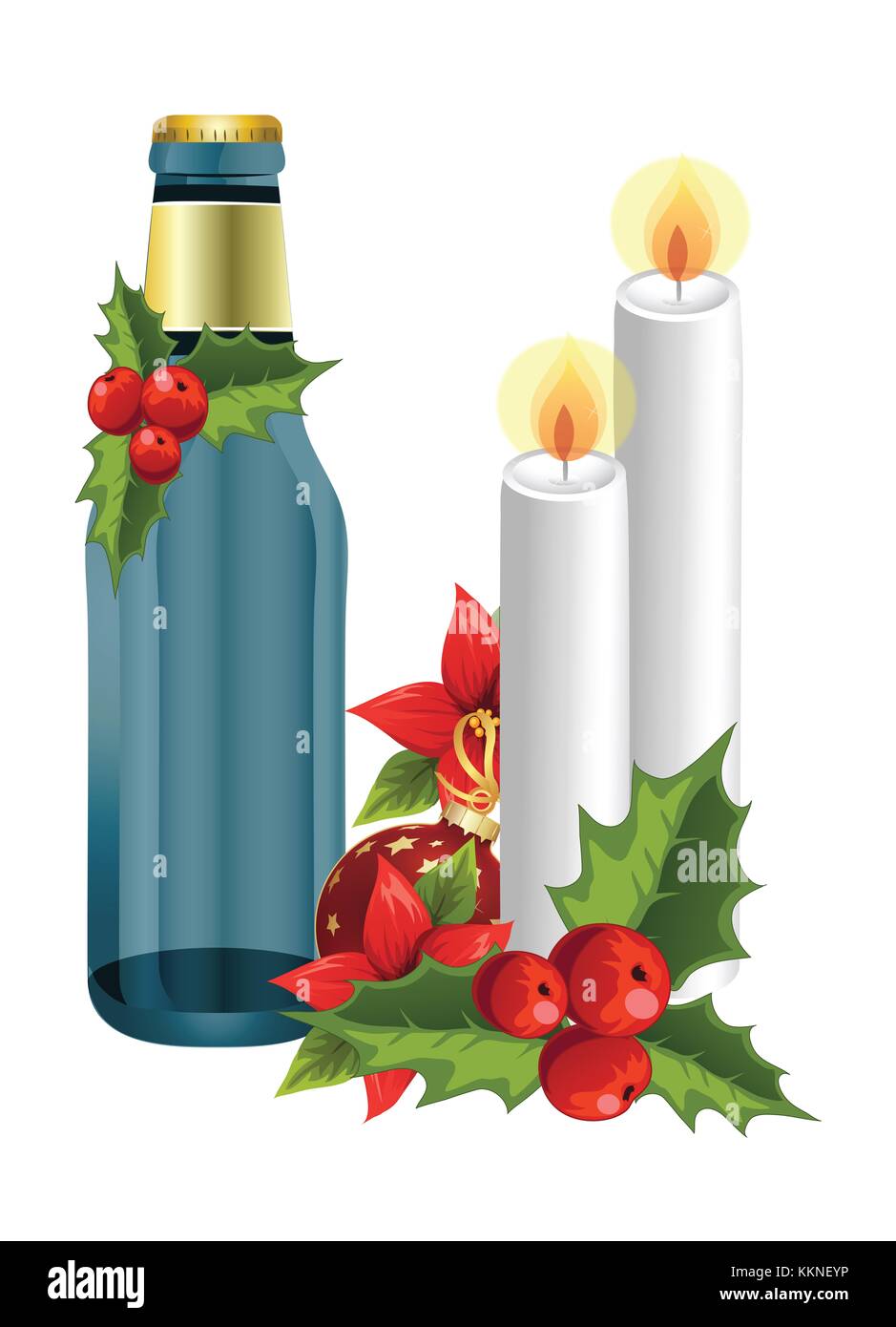 Christmas candle arte Foto Stock