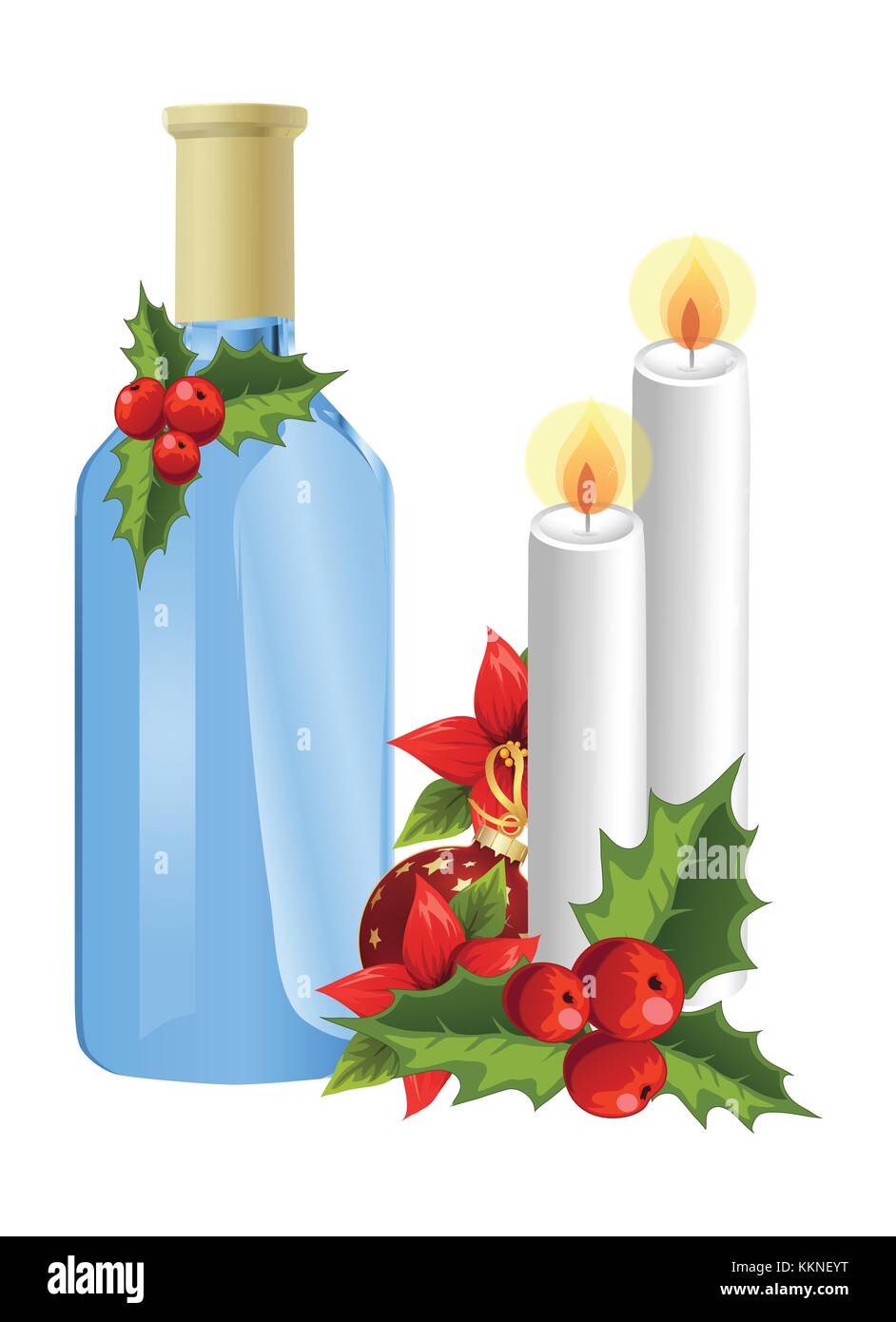 Christmas candle arte Foto Stock