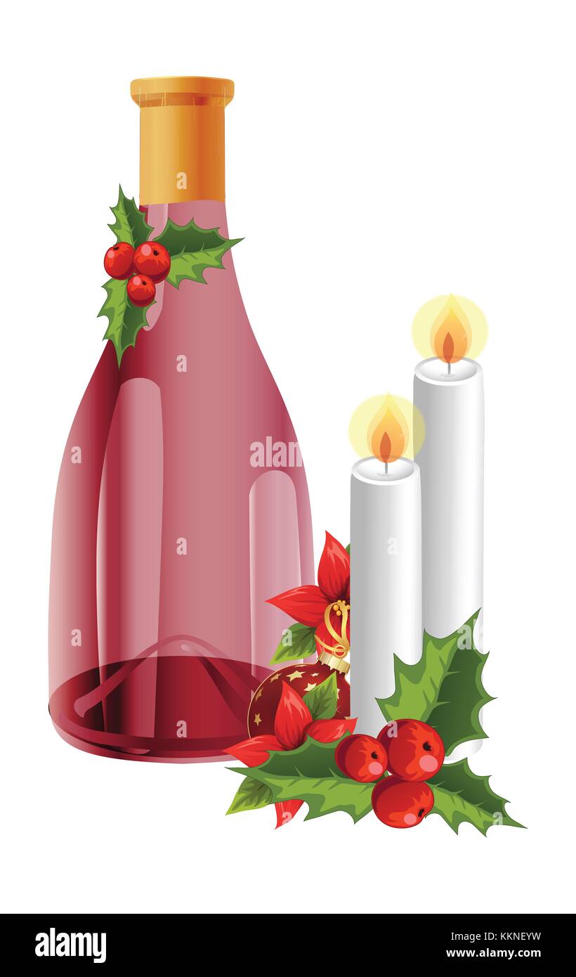 Christmas candle arte vettoriale Foto Stock