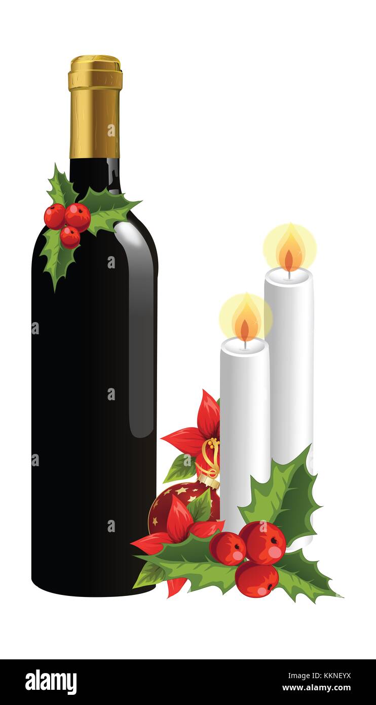 Christmas candle arte vettoriale Foto Stock