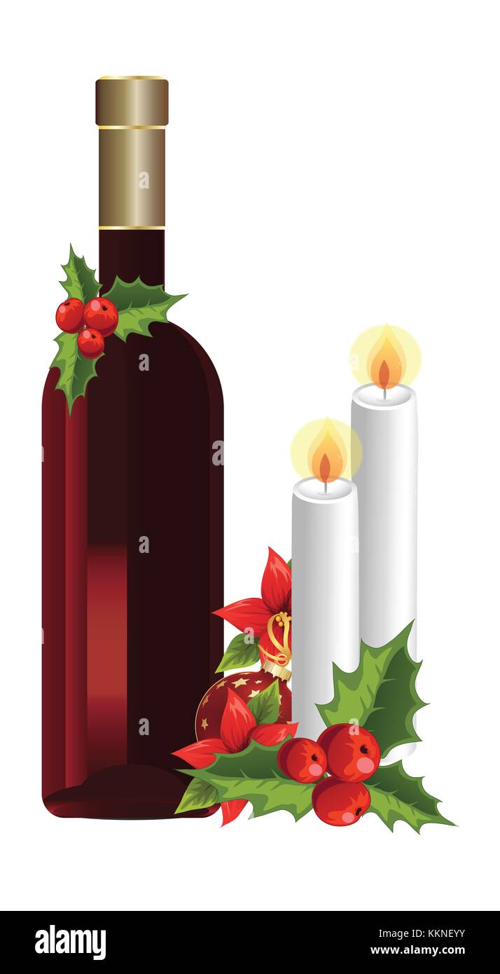 Christmas candle arte vettoriale Foto Stock
