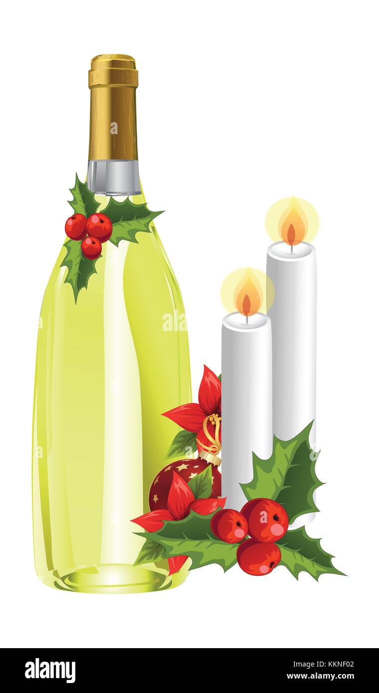 Christmas candle arte vettoriale Foto Stock