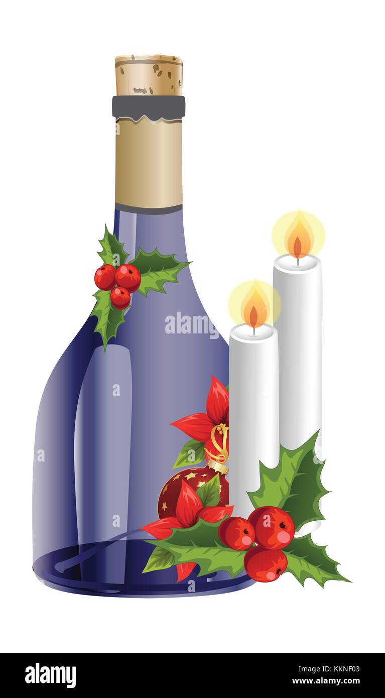 Christmas candle arte vettoriale Foto Stock