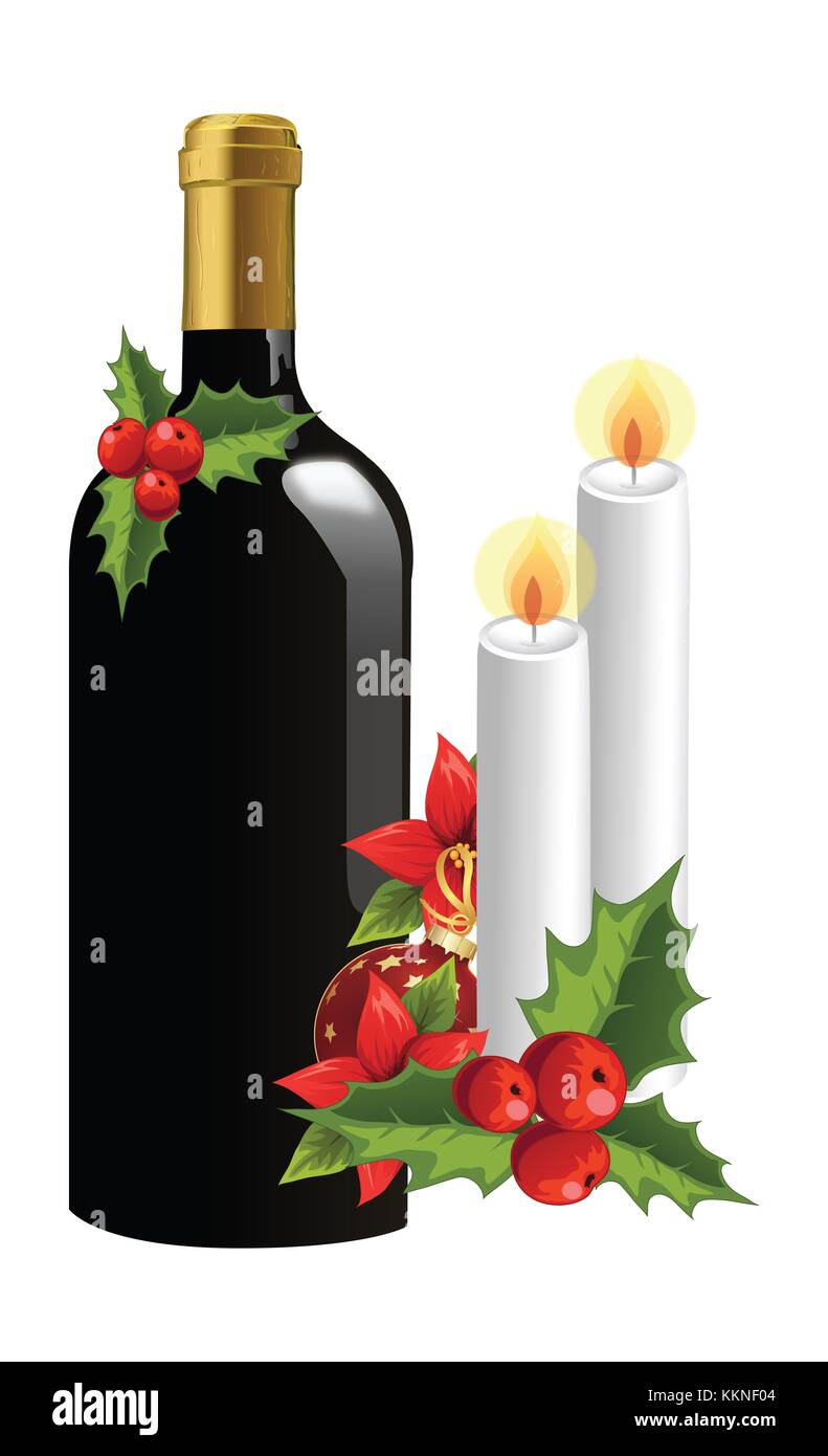 Christmas candle arte vettoriale Foto Stock