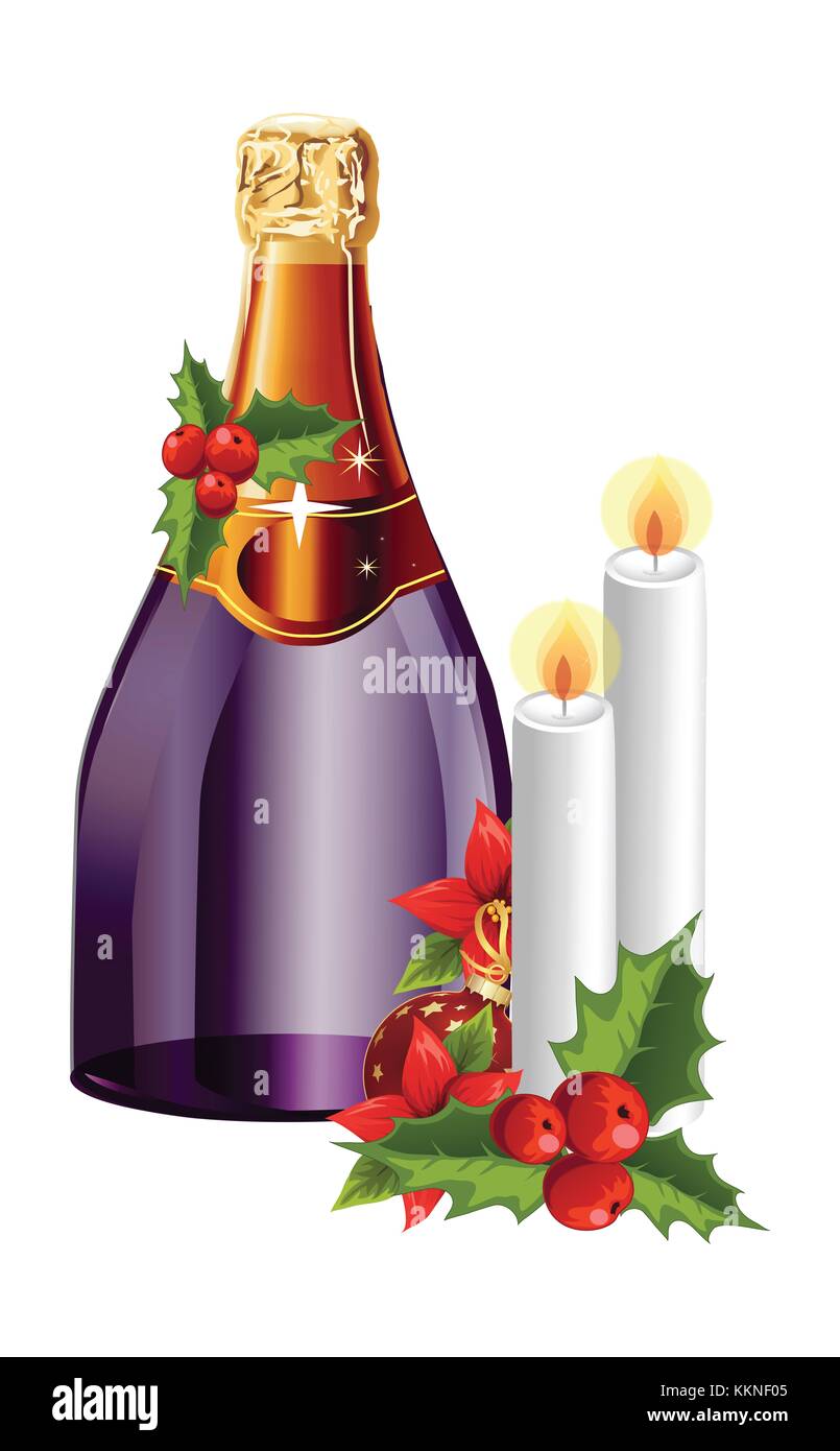 Christmas candle arte vettoriale Foto Stock