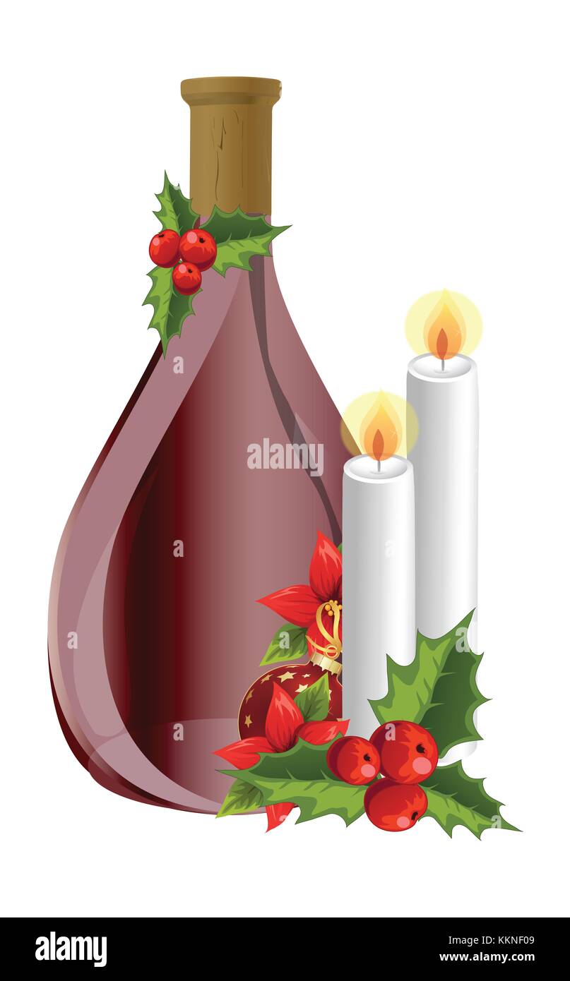 Christmas candle arte vettoriale Foto Stock