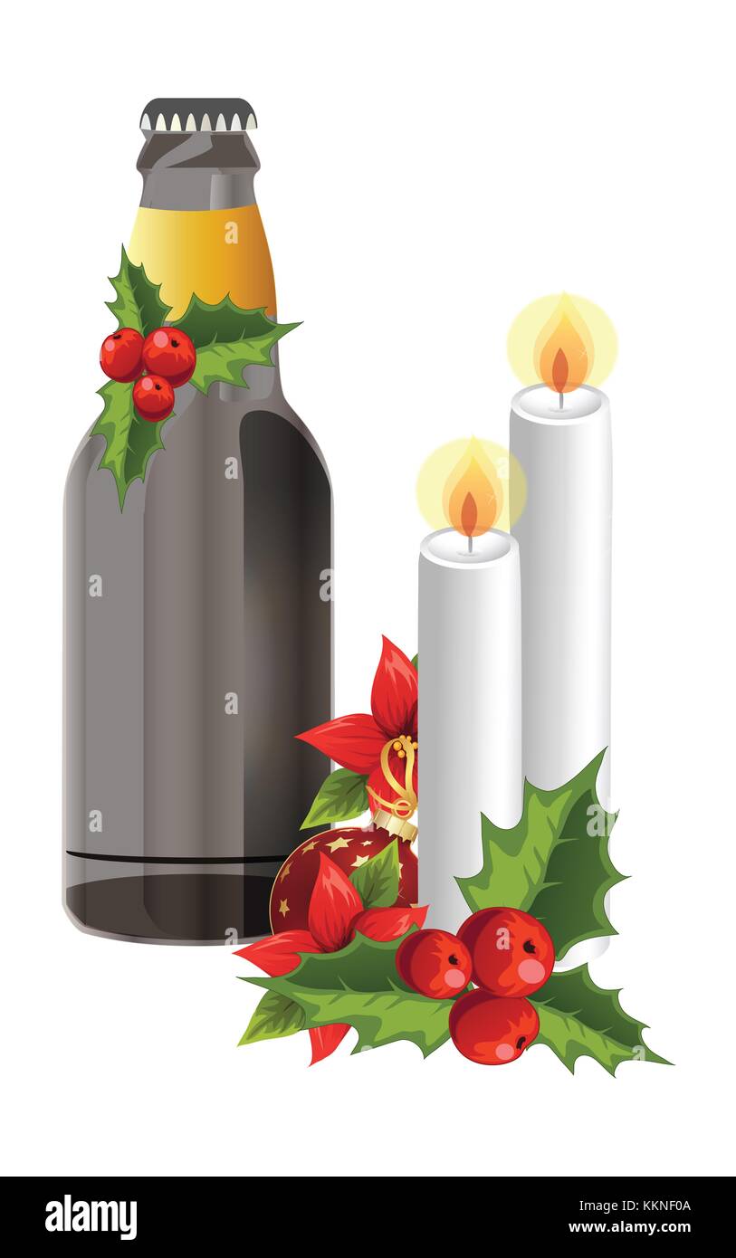 Christmas candle arte vettoriale Foto Stock