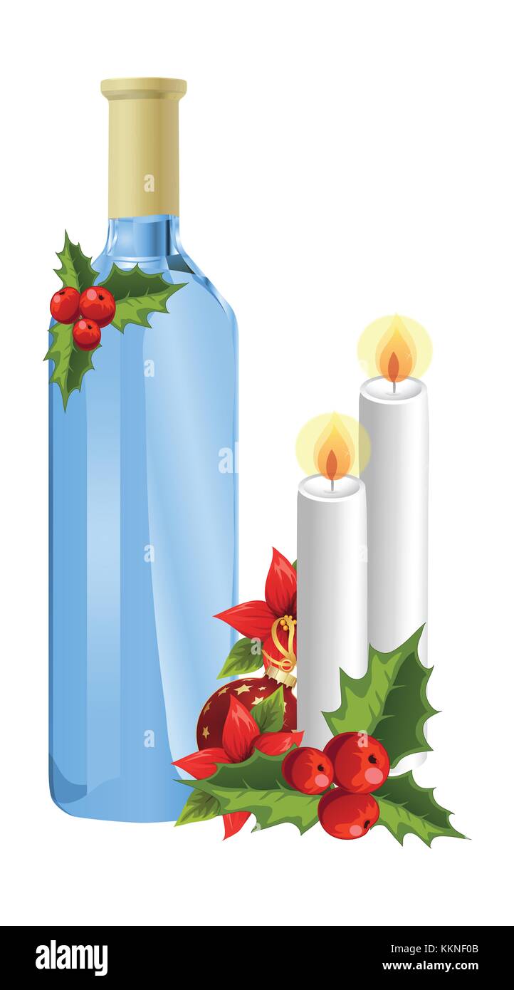 Christmas candle arte vettoriale Foto Stock