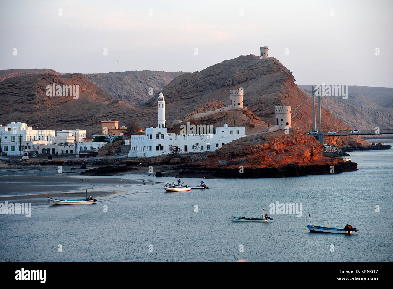 Oman sur la zona conosciuta come ayjah e le torri di guardia Foto Stock
