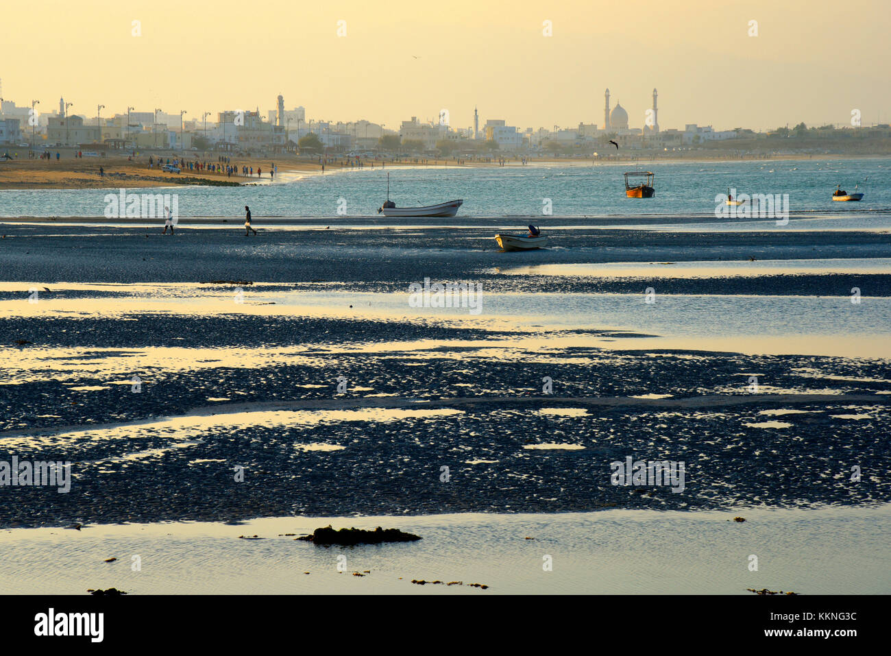 Oman sur la bassa marea Foto Stock