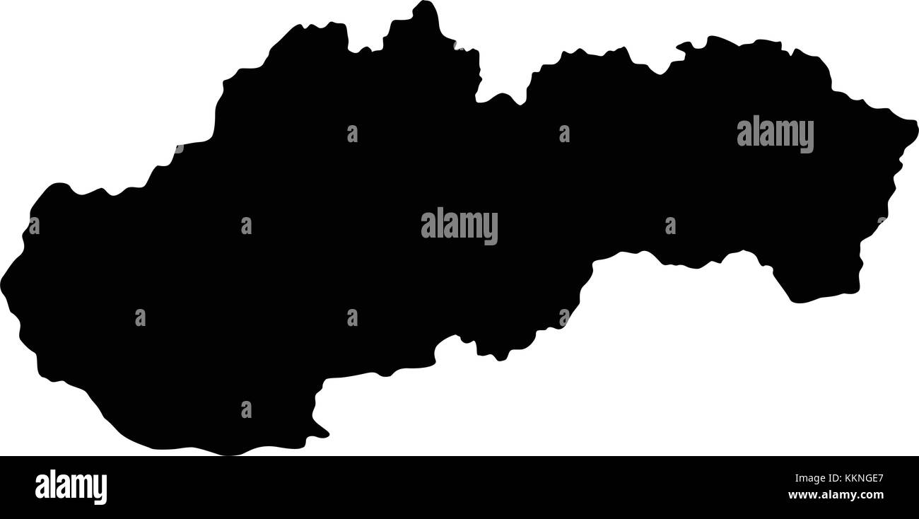 Mappa di Slovacchia Illustrazione Vettoriale