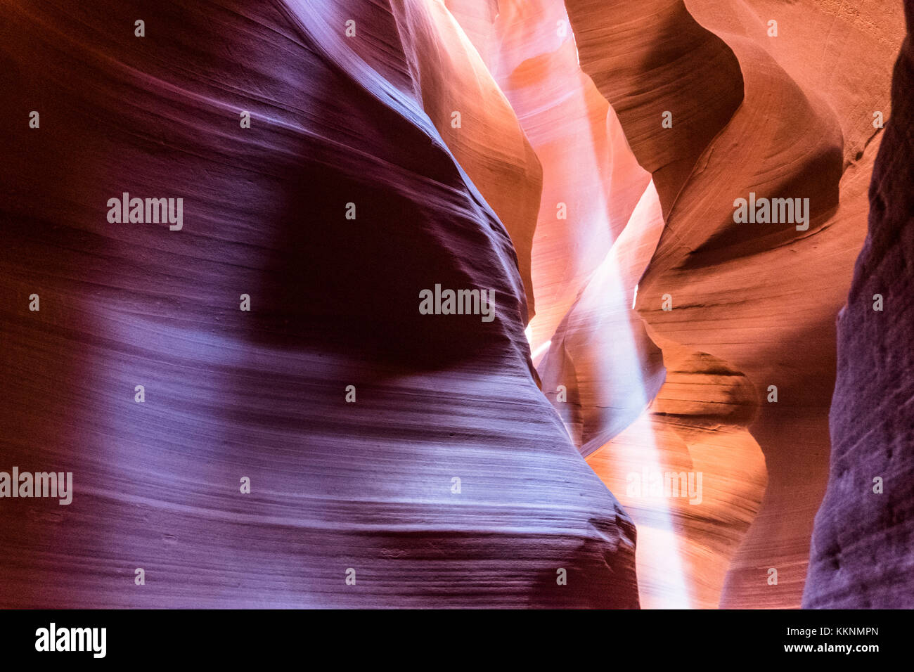 Pareti di pietra arenaria, Superiore Antelope Canyon, Pagina, Arizona, Stati Uniti d'America Foto Stock