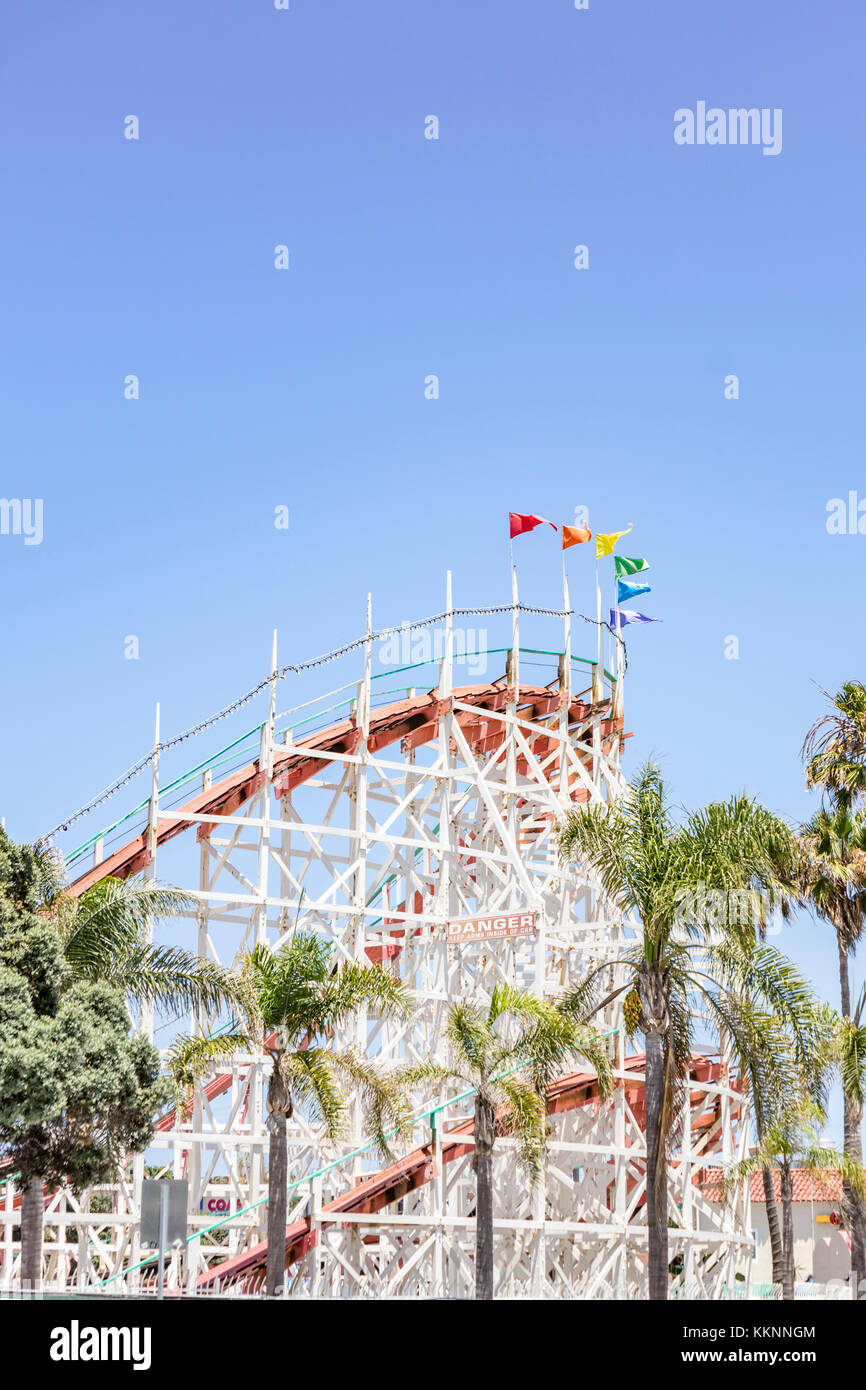 Il leggendario Rollercoaster, Belmont Park, San Diego, California, Stati Uniti d'America Foto Stock