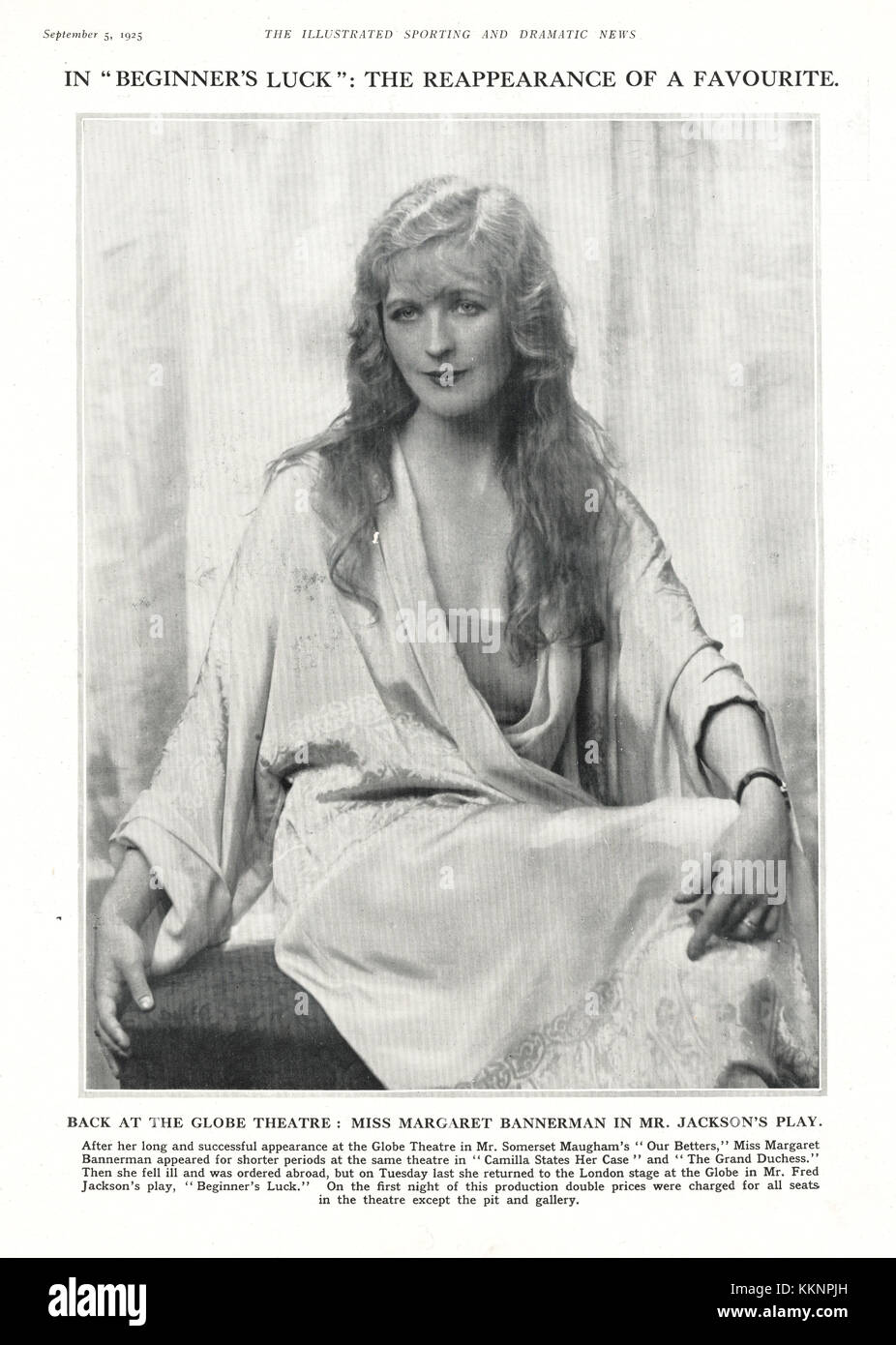 1925 La rivista britannica attrice Margaret Bannerman Foto Stock