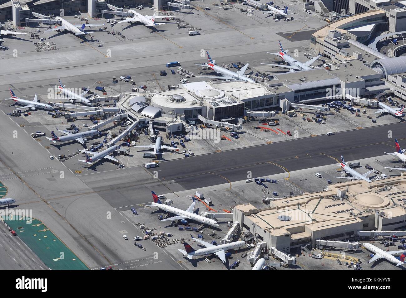 I terminali 4 e 5 a LAX - los angeles international airport Foto Stock