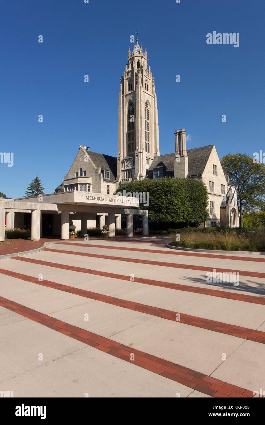 Rochester memorial galleria d'arte e cutler unione torre. Foto Stock