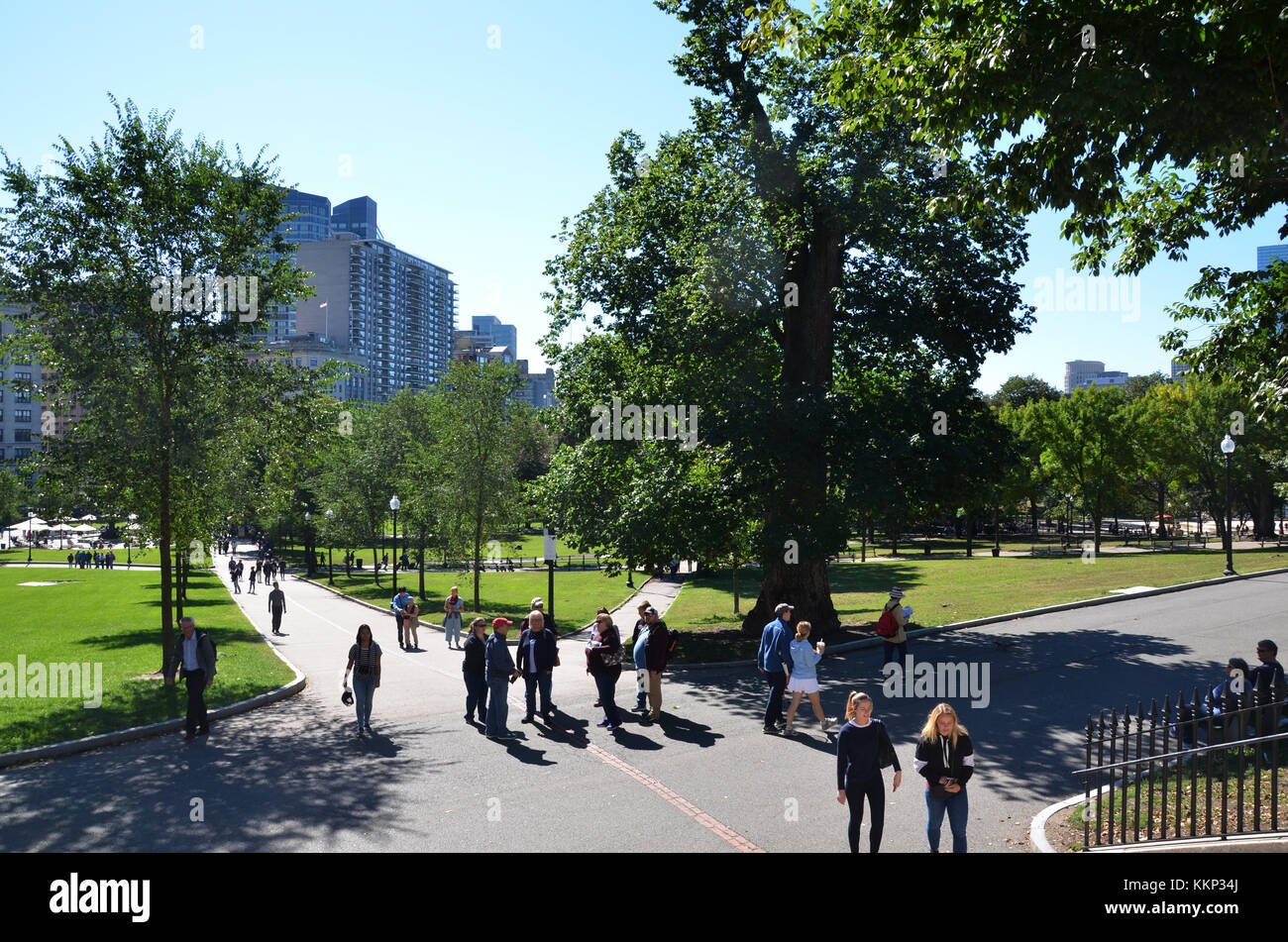 Comune di Boston Massachusetts e il Sentiero della Libertà Foto Stock