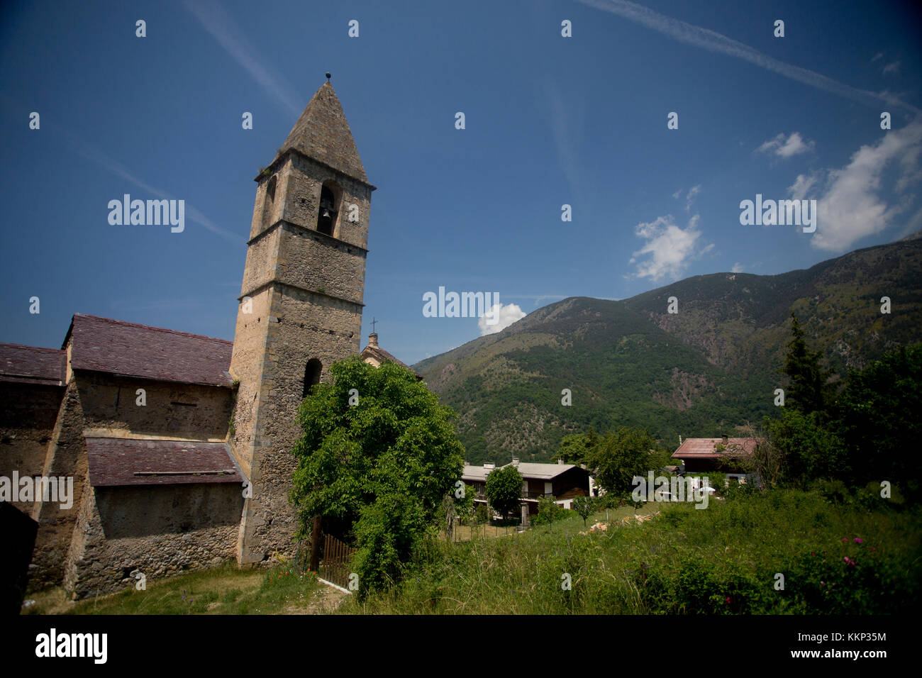 Chiesa Saint-Jacques-le-Majeur di la Bolline, Valdeblore, Francia (Église Saint-Jacques) Foto Stock