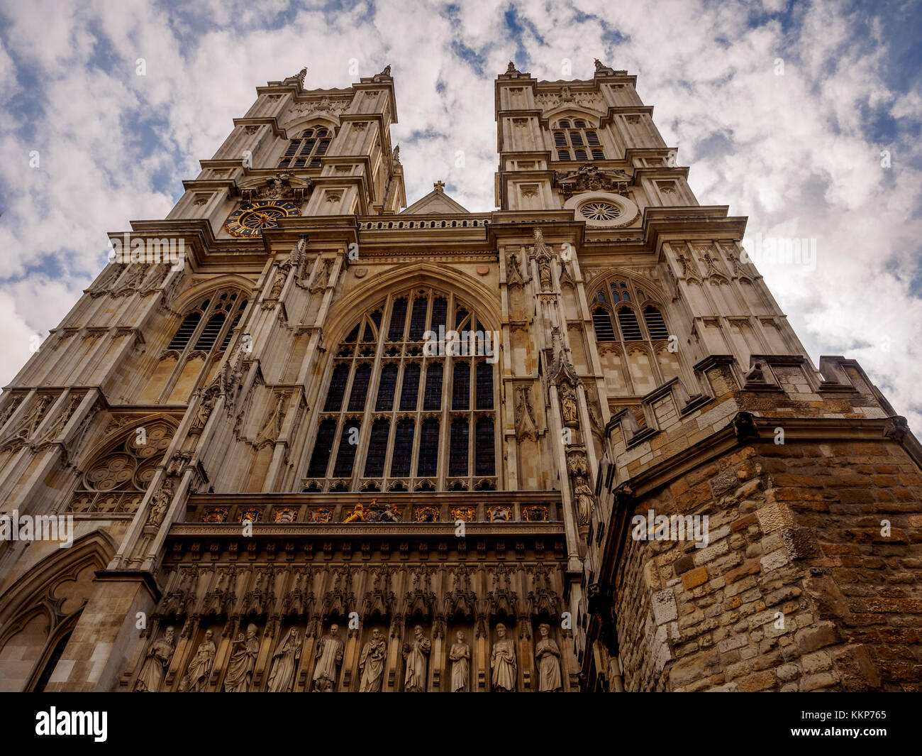 Torri di Westminster Abbey, il London in estate Foto Stock