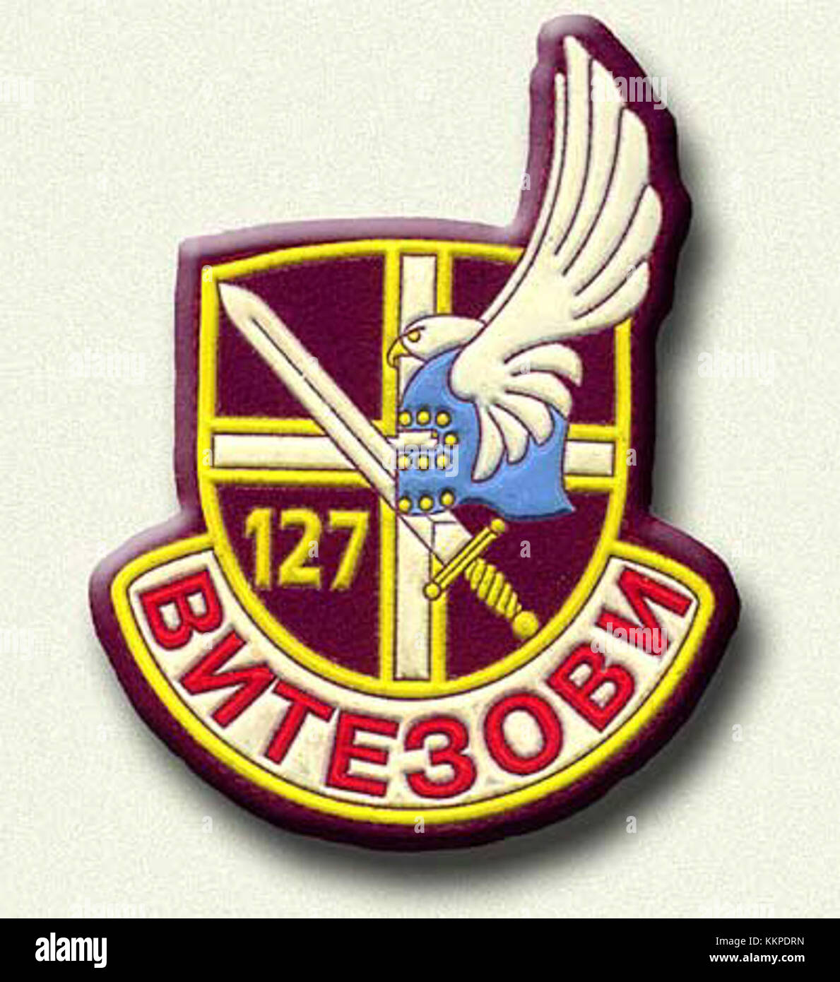 127 Lovacka Avijacijska Eskadrila (127th Fighter Aviation Squadron) era un'unità dell'aeronautica militare jugoslava nota per le sue operazioni di combattimento durante la Guerra fredda. Lo squadrone utilizzava vari aerei da caccia, contribuendo alle capacità di difesa del paese. Foto Stock