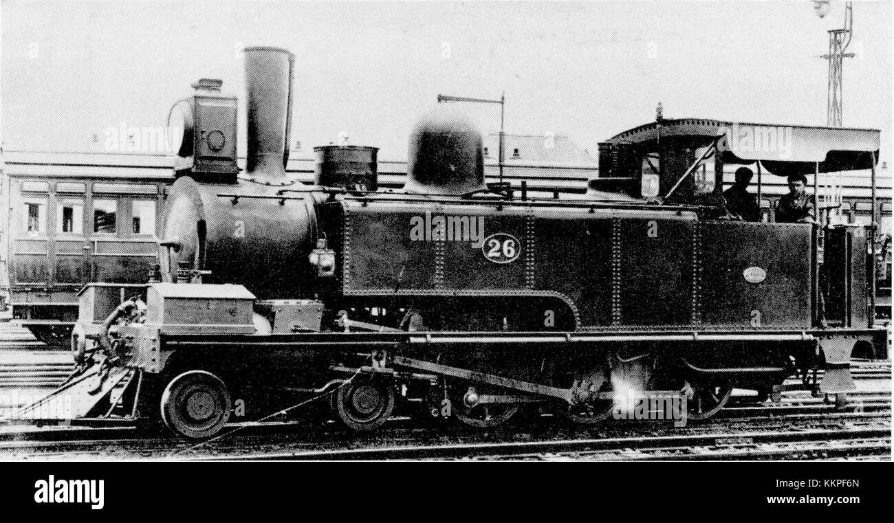 La NGR K&S classe 26 è un tipo di locomotiva a scartamento ridotto con una disposizione delle ruote 4-6-0T, utilizzata per le operazioni ferroviarie leggere, riconosciuta per il suo significato storico e meccanico. Foto Stock
