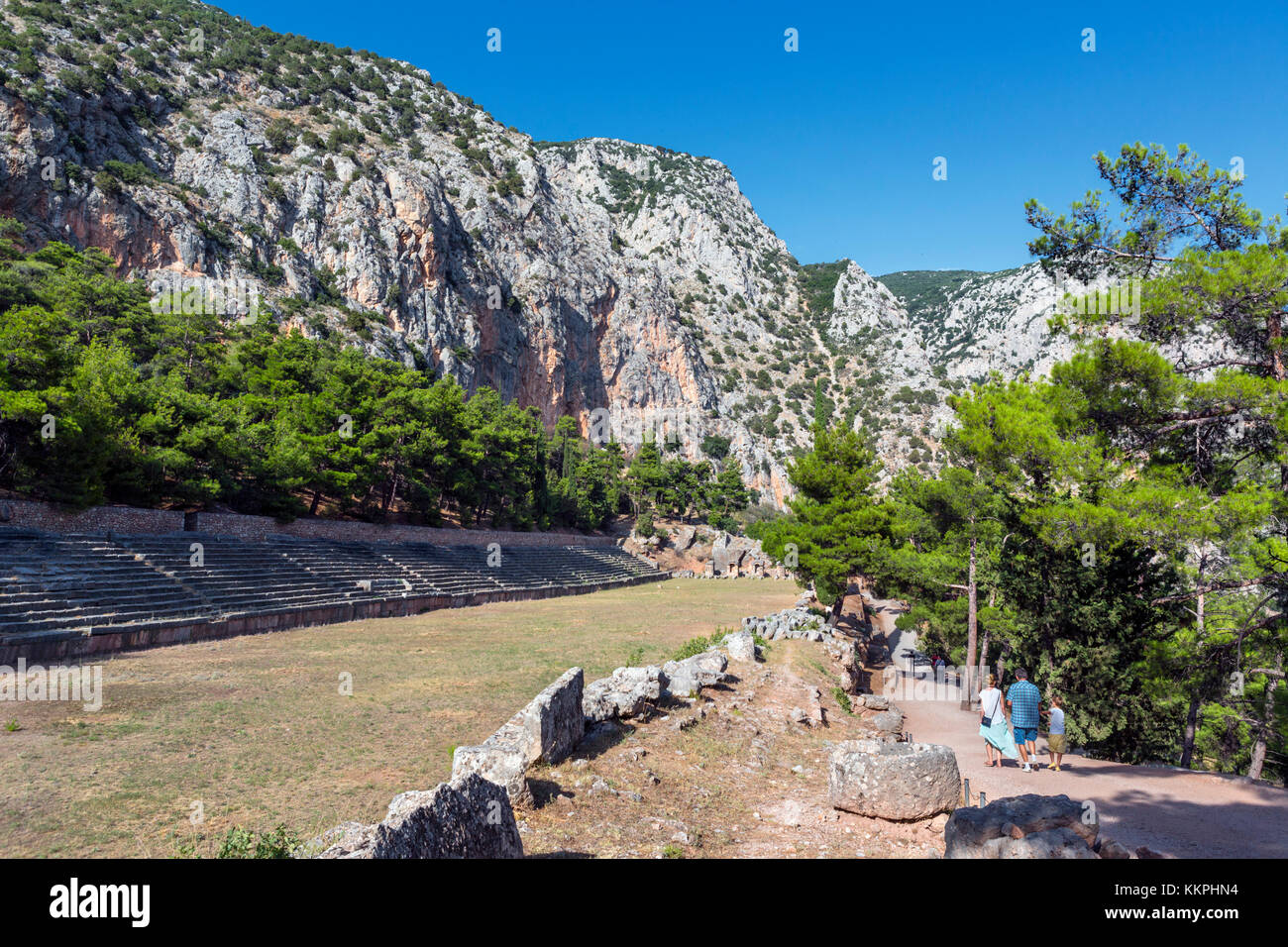 L'antico Stadio di Delfi, Grecia Foto Stock