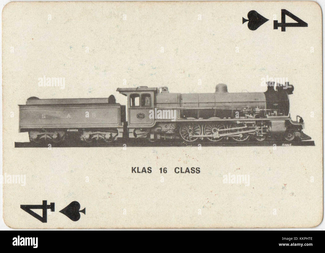 La classe 16 790 (4-6-2) si riferisce a un tipo di locomotiva a vapore, distinta per la configurazione delle ruote e utilizzata per i servizi passeggeri in varie regioni. Questo esclusivo set di carte da gioco presenta raffigurazioni della locomotiva di classe 16. Foto Stock