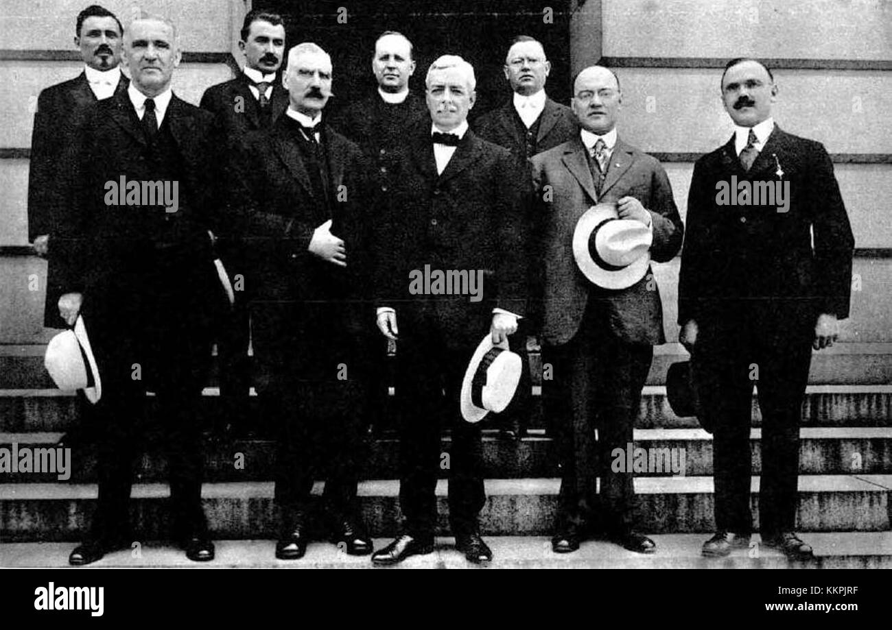 Il Jugoslovanski odbor V Washingtonu, o Comitato jugoslavo a Washington, fu istituito nel 1917 per sostenere la creazione del Regno di serbi, croati e sloveni. Ha svolto un ruolo chiave nel rappresentare gli interessi dei popoli slavi del Sud durante la prima guerra mondiale e nel sostenere la loro indipendenza politica. Foto Stock