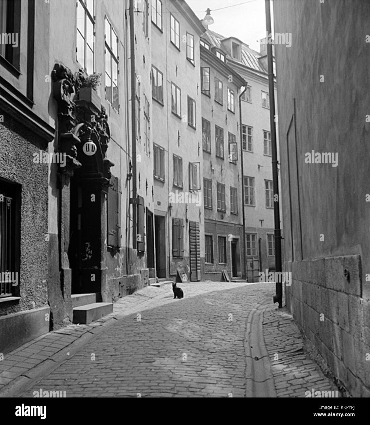 Gamla stan, o città vecchia, è il cuore storico di Stoccolma, Svezia. Conosciuta per le sue strade acciottolate e gli edifici colorati, ospita molti importanti monumenti, tra cui il Palazzo reale e la cattedrale di Stoccolma. L'area è un sito patrimonio dell'umanità dell'UNESCO e riflette il ricco patrimonio culturale e architettonico della storia di Stoccolma. Foto Stock
