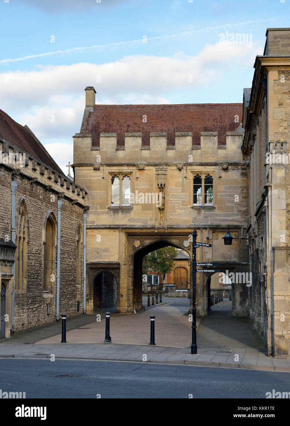 Abbey gateway, Abingdon xv secolo, parte di abingdon abbazia benedettina di Santa Maria Foto Stock