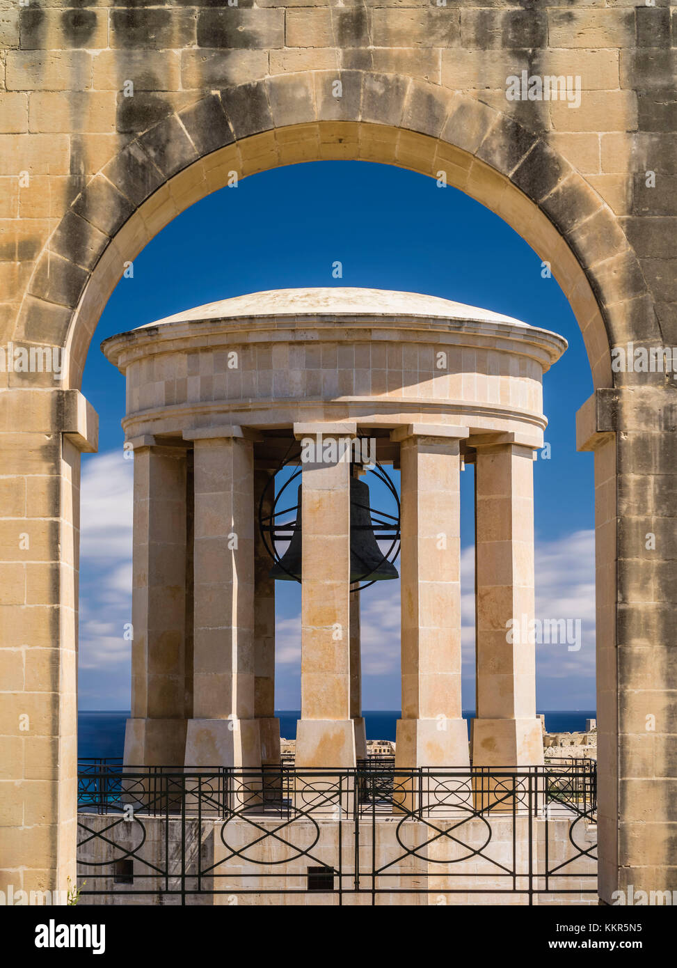Memoriale di guerra al Lower Barrakka Gardens a la valletta su Malta Foto Stock
