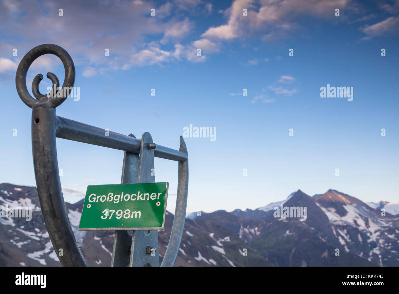 Paesaggio di montagna, Grossglockner, sonnenwelleck, fuscherkarkopf, Grossglockner Strada alpina, parco nazionale degli Hohe Tauern, Salisburgo, Austria Foto Stock