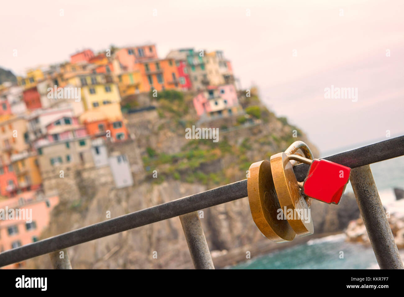 Lucchetto a Manarola, la spezia , liguria , Italia del nord , Italia Foto Stock